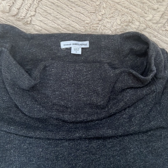 STANDARD James Perse long sleeve cowl top in charcoal grey 
Size 2/ small-medium - Picture 5 of 15